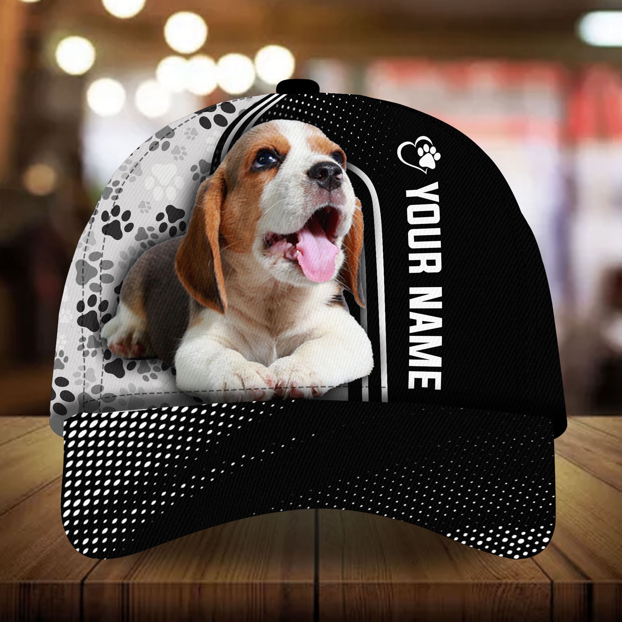 Beagle Para-curves 3D Multicolor Personalized Hat