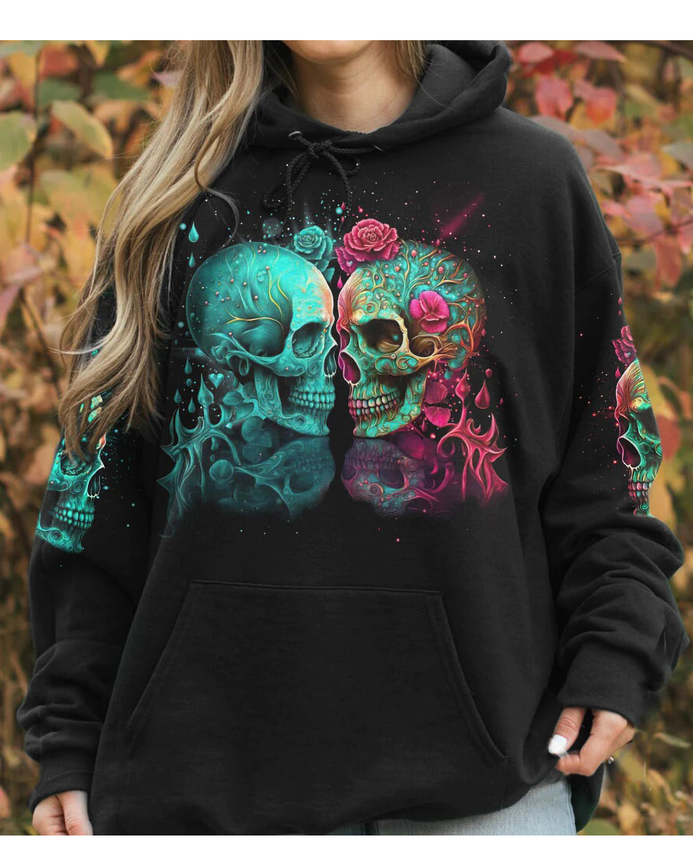 Don't Try To Figure Me Out Couple Skull Hoodie