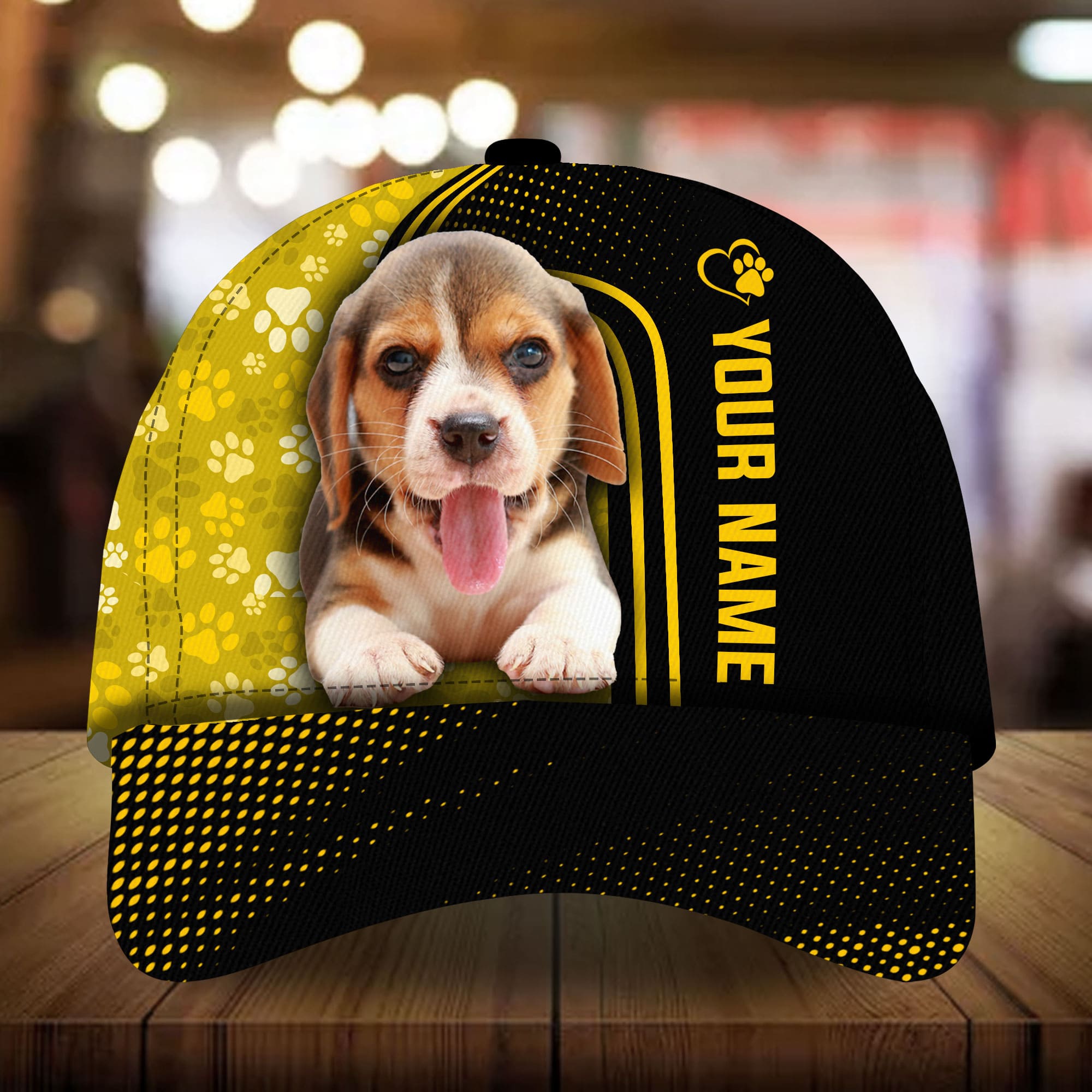 Beagle Paracurves 3D Multicolor Personalized Hat