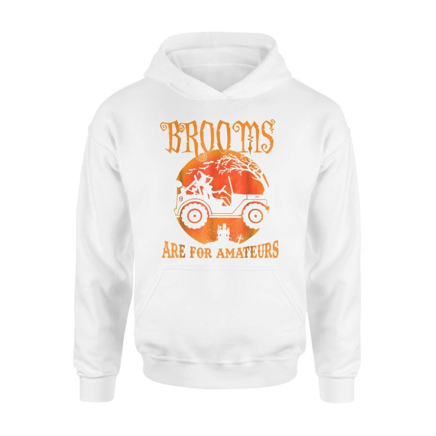 brooms-are-for-amateurs-funny-halloween-jeep-halloween-hoodie