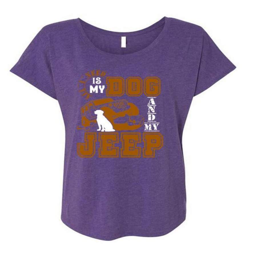 all-i-need-is-my-dog-and-my-jeep-t-shirt-being-a-driver-t-shirt-cool-shirt-ladies-triblend-dolman-sleeve