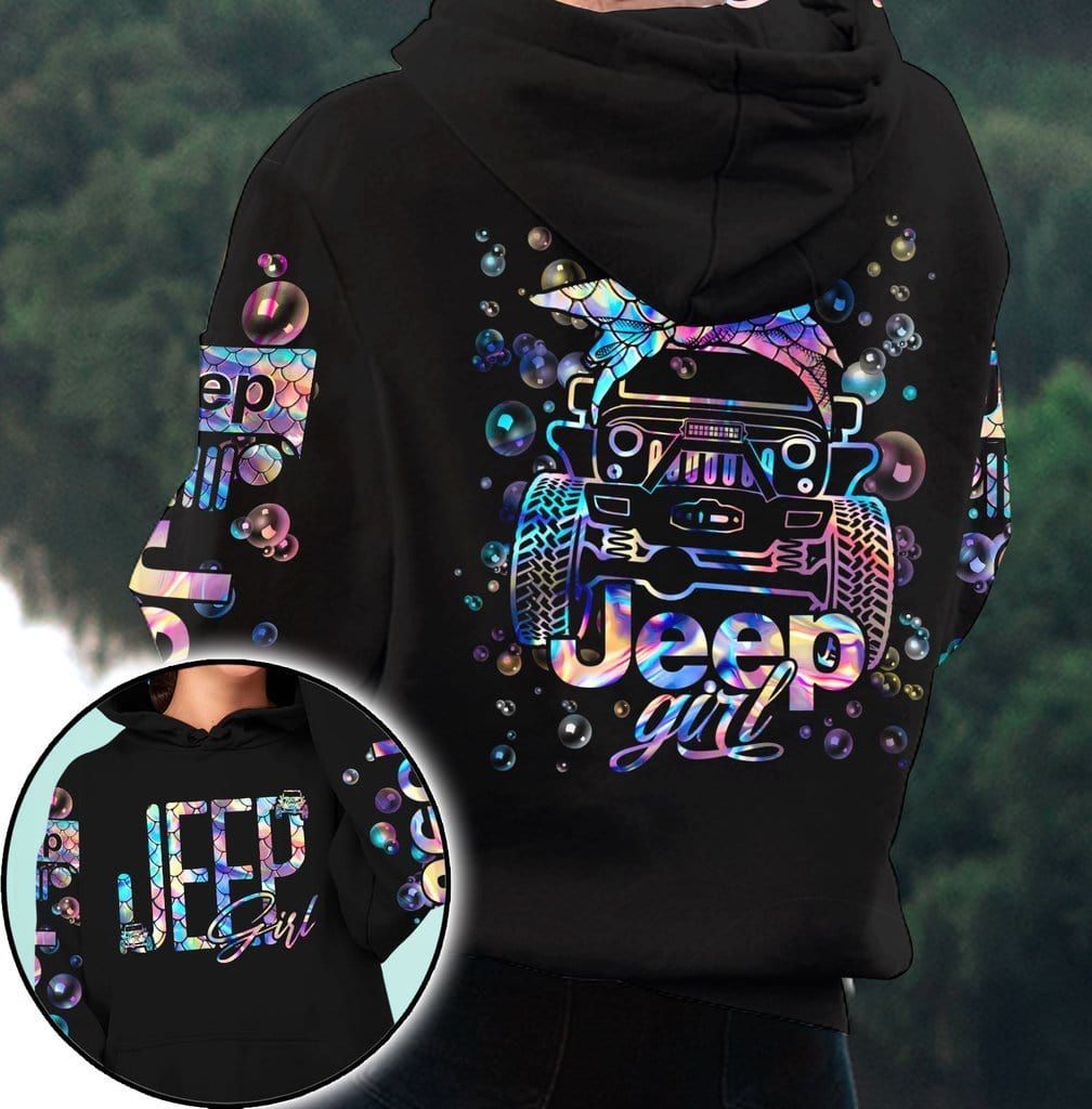 Jeep Girl Mermaid Bubble Hoodie, Tank Top Or Legging #KV