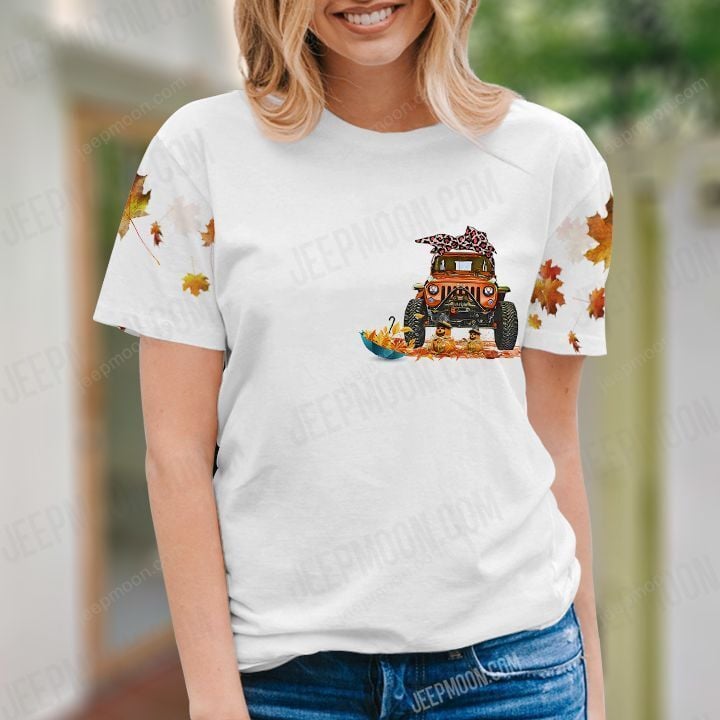 Just A Grandma Who Love Jeeps And Fall T-Shirt