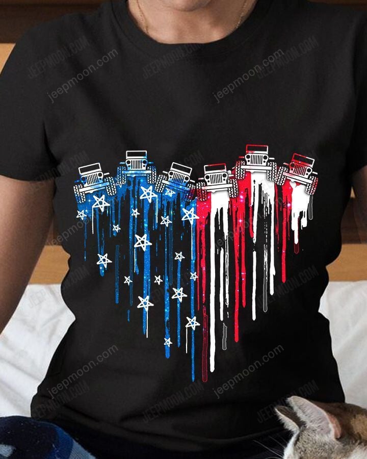 Jeep American Flag Heart Independence All Over Print