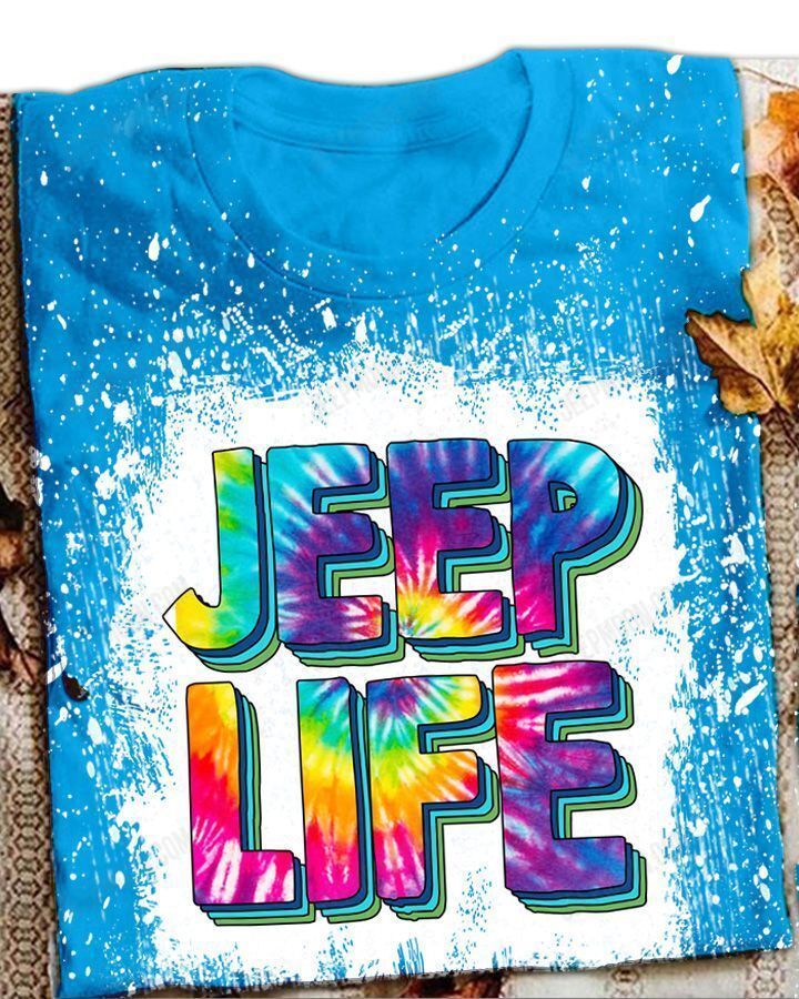 Jeep Life T-Shirt Tie Dye Blue