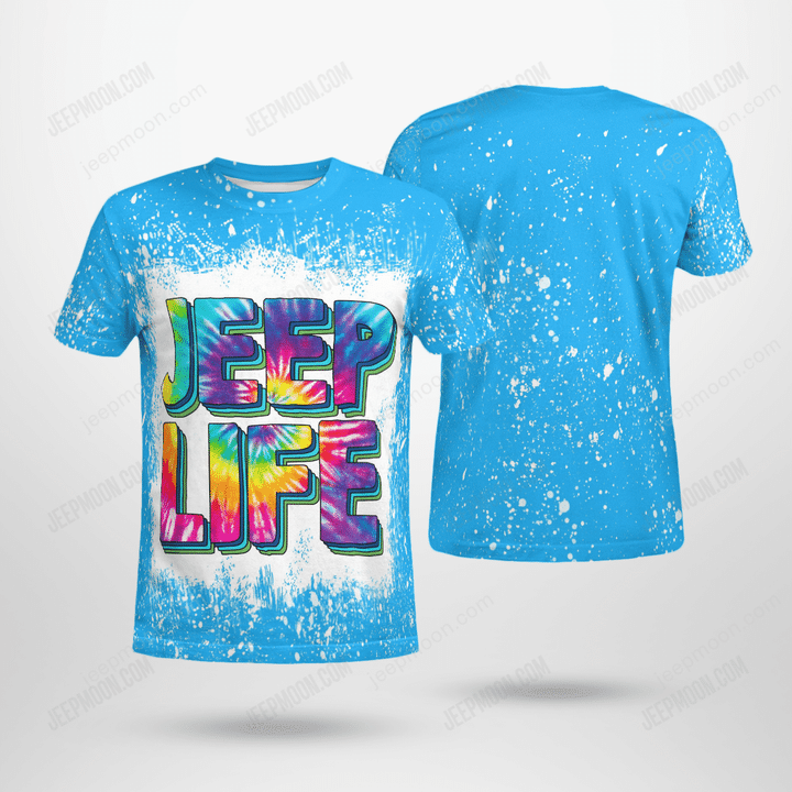 Jeep Life T-Shirt Tie Dye Blue