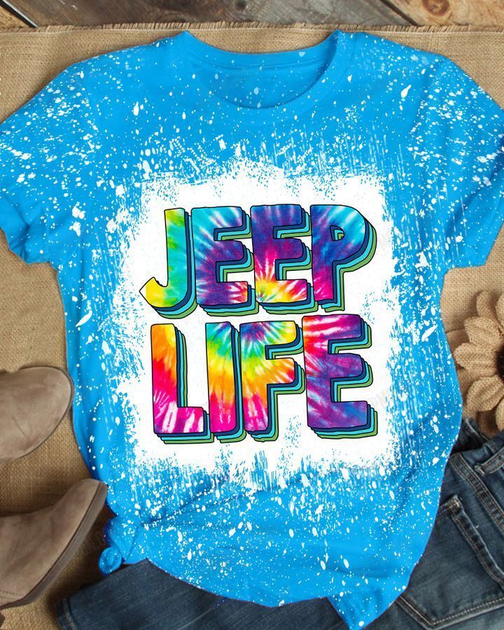 Jeep Life T-Shirt Tie Dye Blue