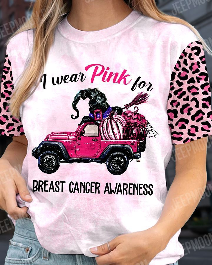 Jeep I Wear Pink for Breast Cancer Awareness T-shirt