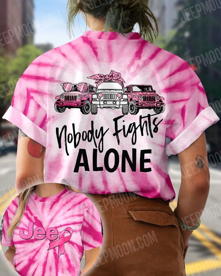 Jeep Fight Alone Cancer T-Shirt Breast Cancer