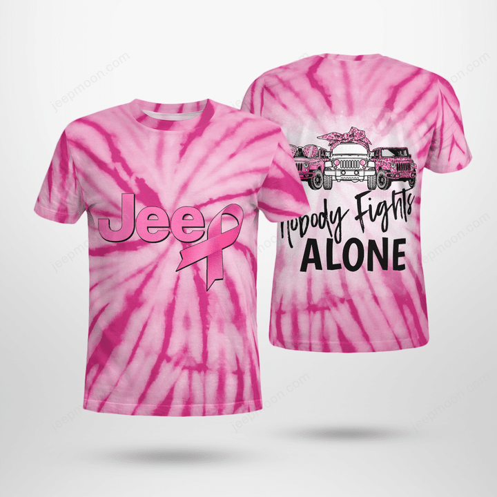 Jeep Fight Alone Cancer T-Shirt Breast Cancer