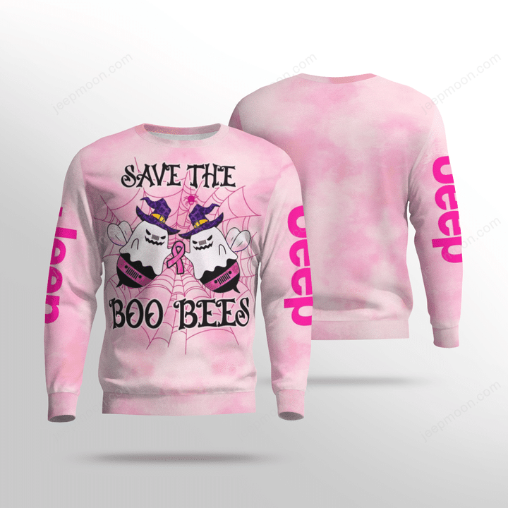 Jeep Save The Boo Bees Breast Cancer T-Shirt SweatShirt