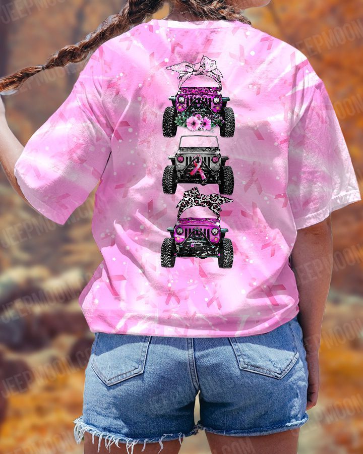 Jeep Breast Cancer Three Jeep Pink T-shirt