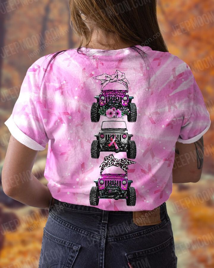 Jeep Breast Cancer Three Jeep Pink T-shirt