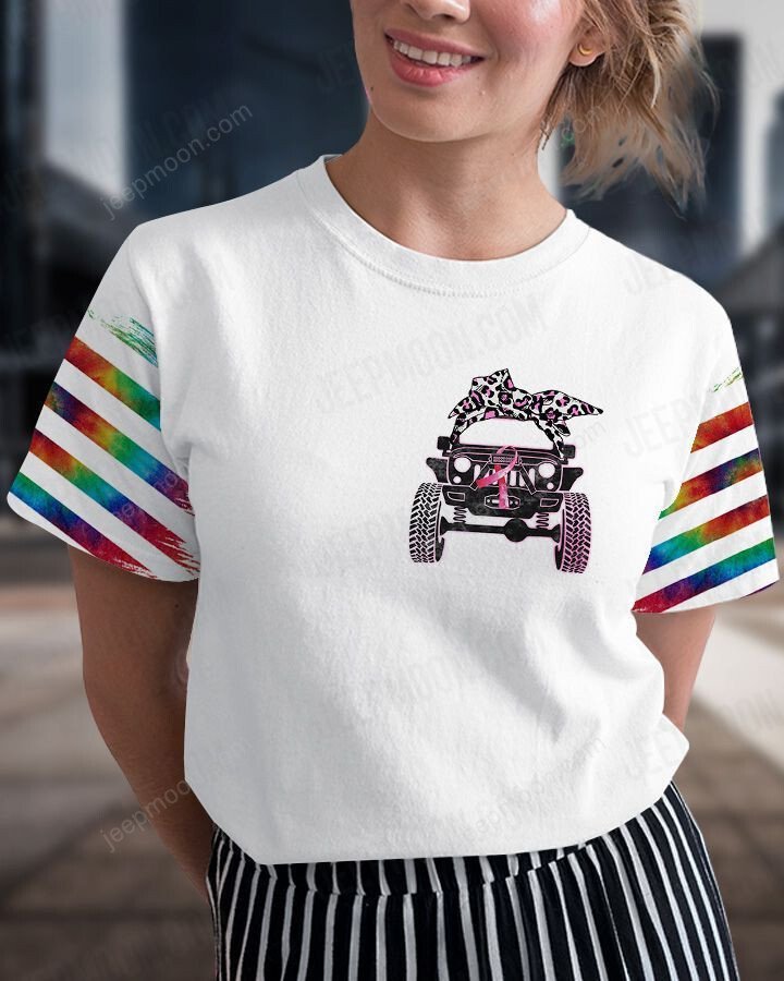 Jeep Tie Dye Breast Cancer T-shirt