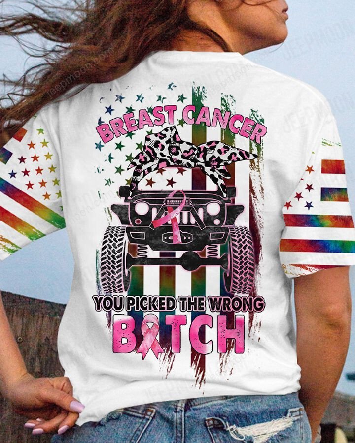 Jeep Tie Dye Breast Cancer T-shirt