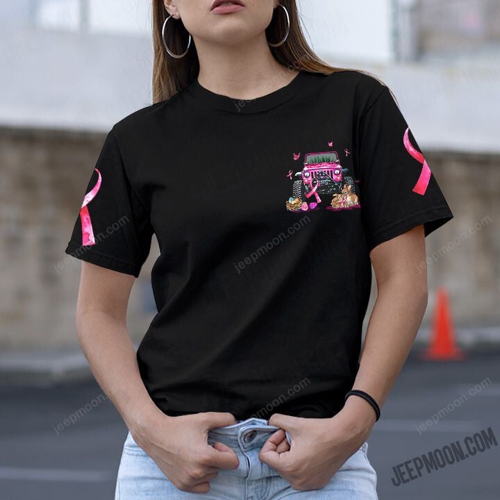 Rabbit Easter and Breast Cancer Jeep T-Shirt