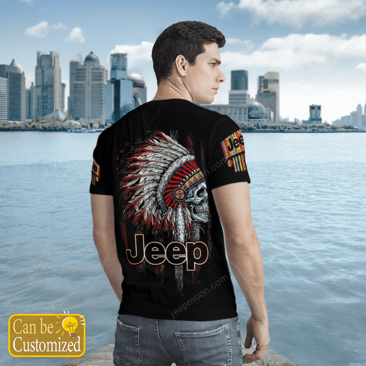 Jeepsy Soul Skull Native American T shirt