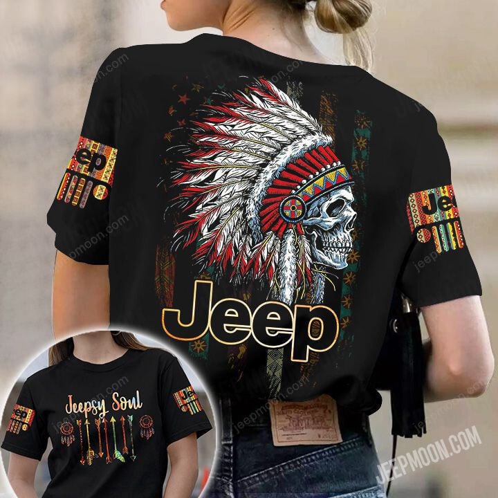 Jeepsy Soul Skull Native American T shirt