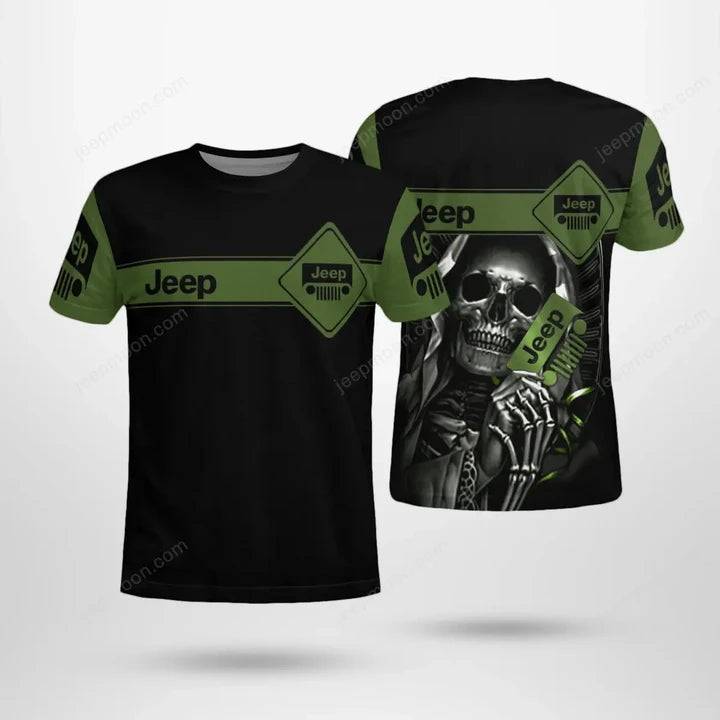 Jeep Skull Reaper T-shirt Green Black