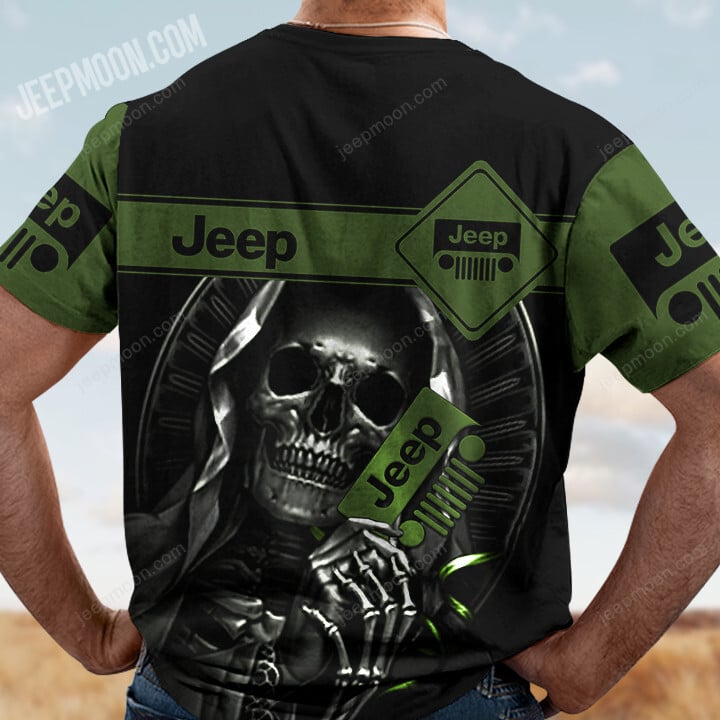 Jeep Skull Reaper T-shirt Green Black