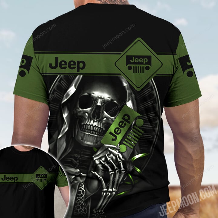 Jeep Skull Reaper T-shirt Green Black