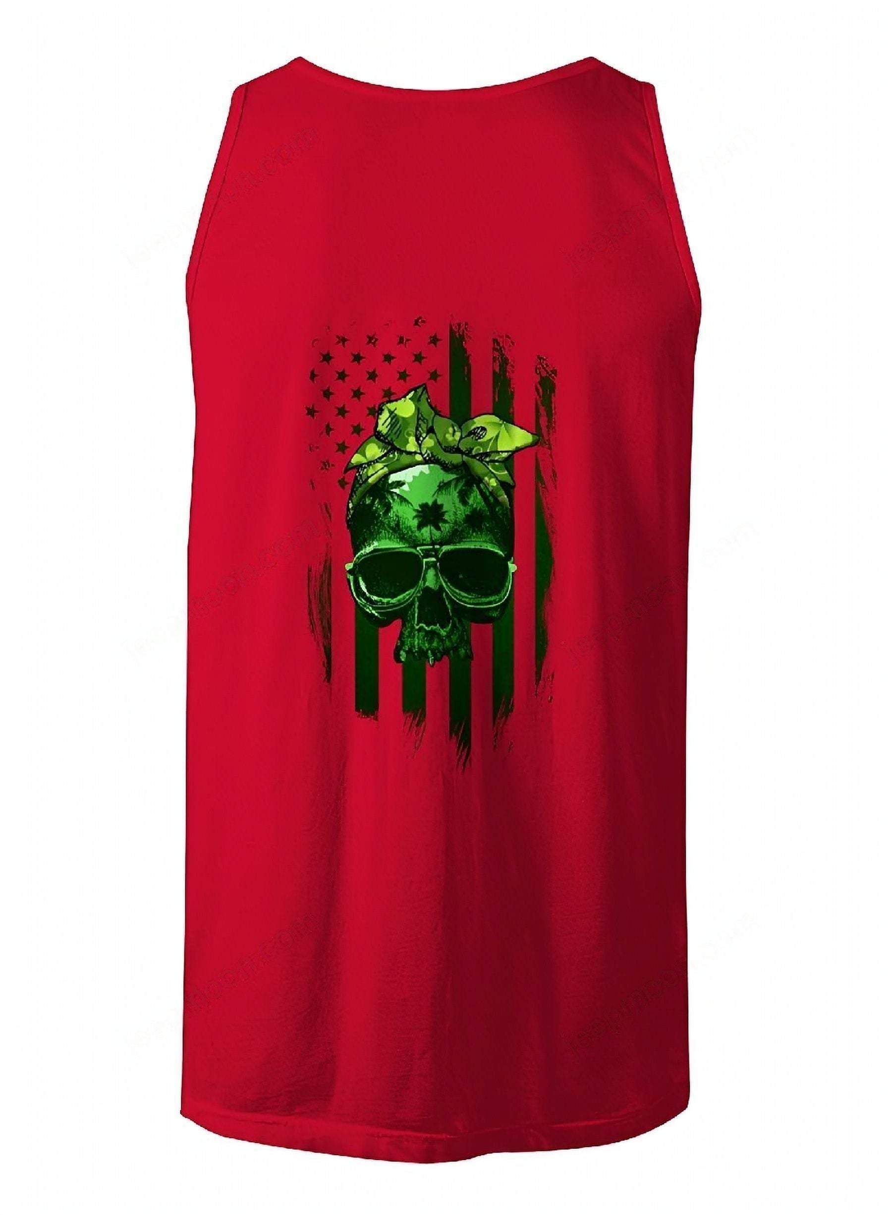 patricks-day-skull-tank-top