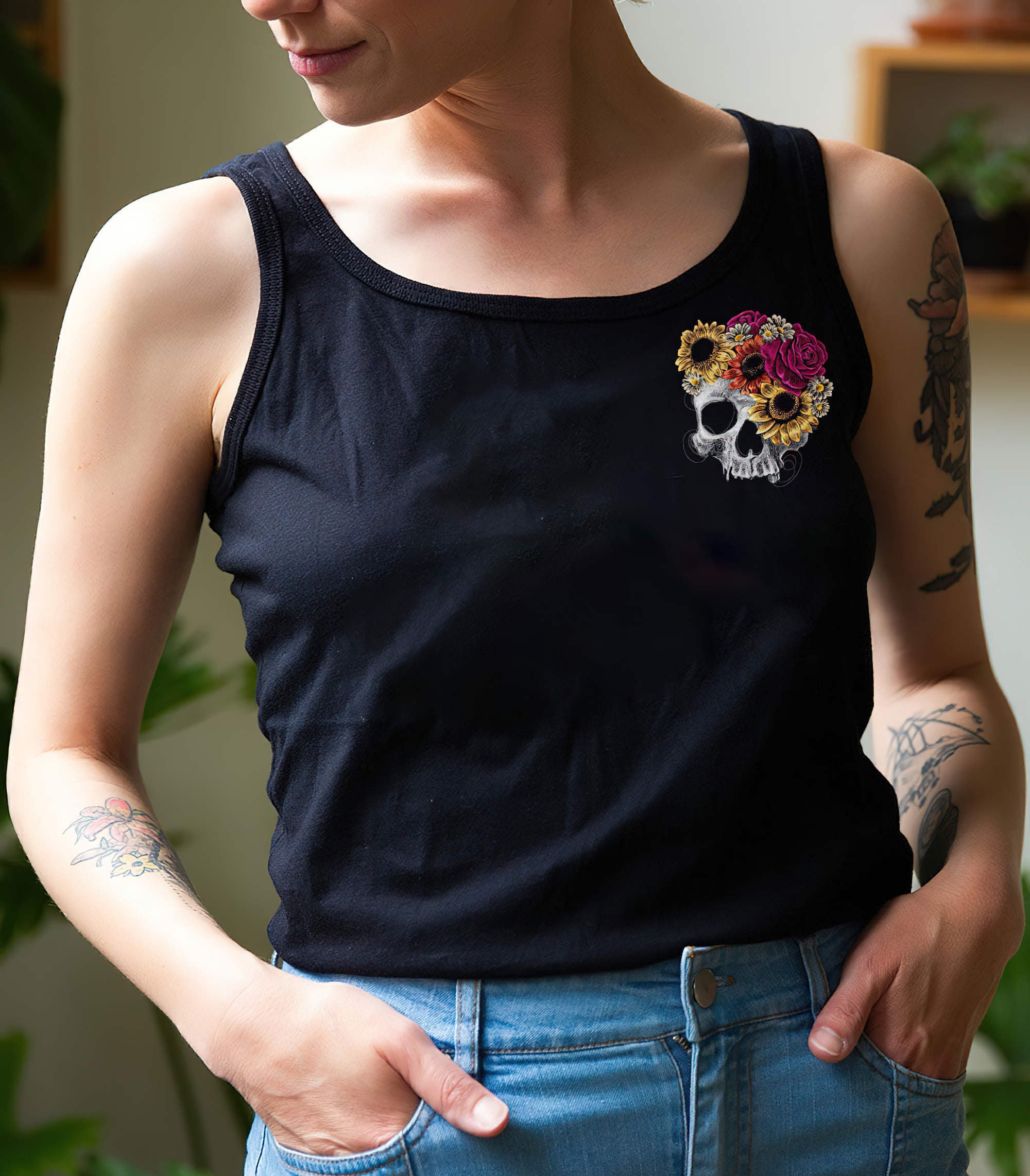 yes-im-a-b-flower-skull-all-over-print-tank-top