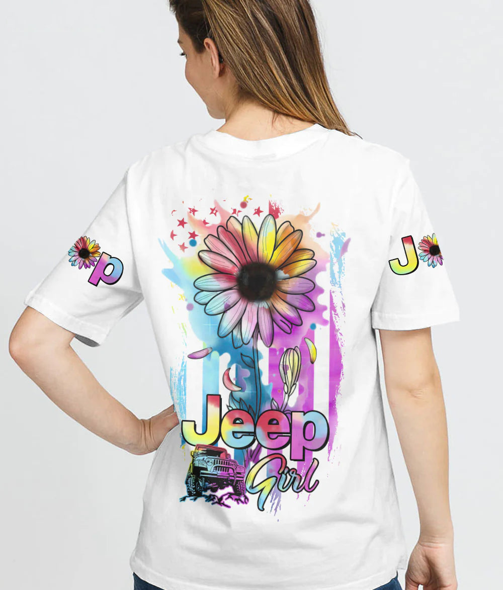 jeep-girl-watercolor-daisy-t-shirt