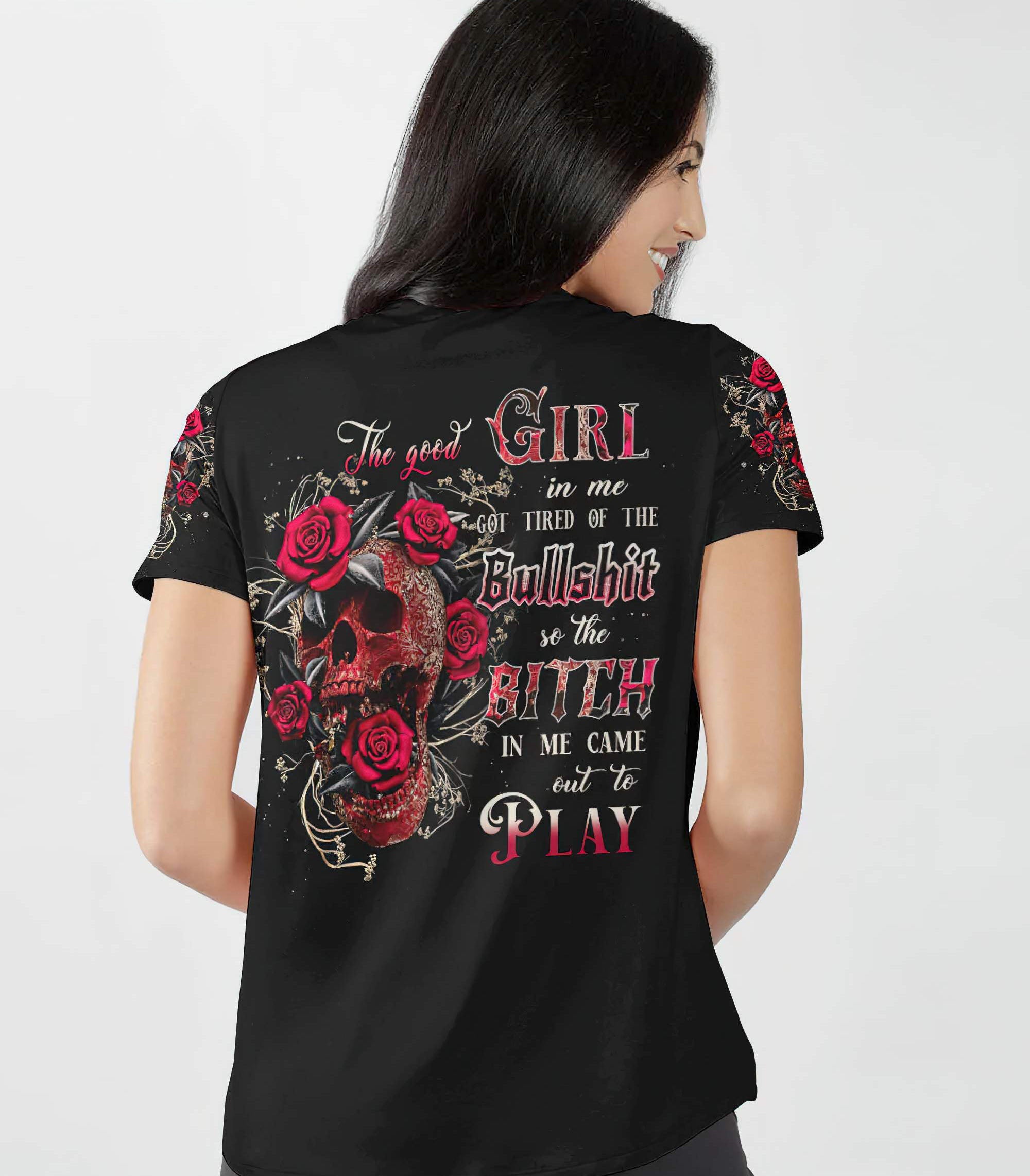 the-good-girl-in-me-got-tired-skull-all-over-print-34-women-v-neck-t-shirt