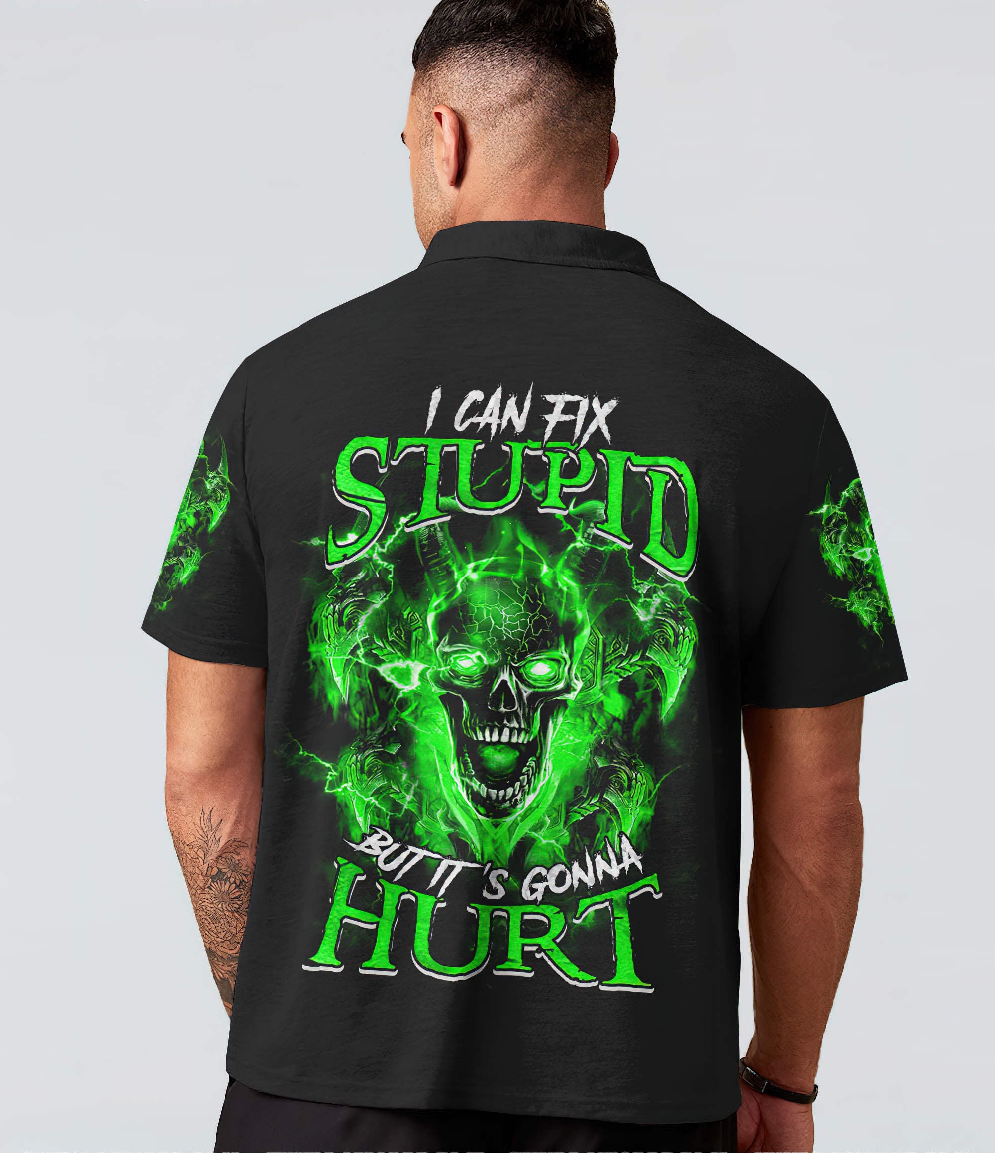 i-can-fix-stupid-demons-green-skull-all-over-print-polo-shirt