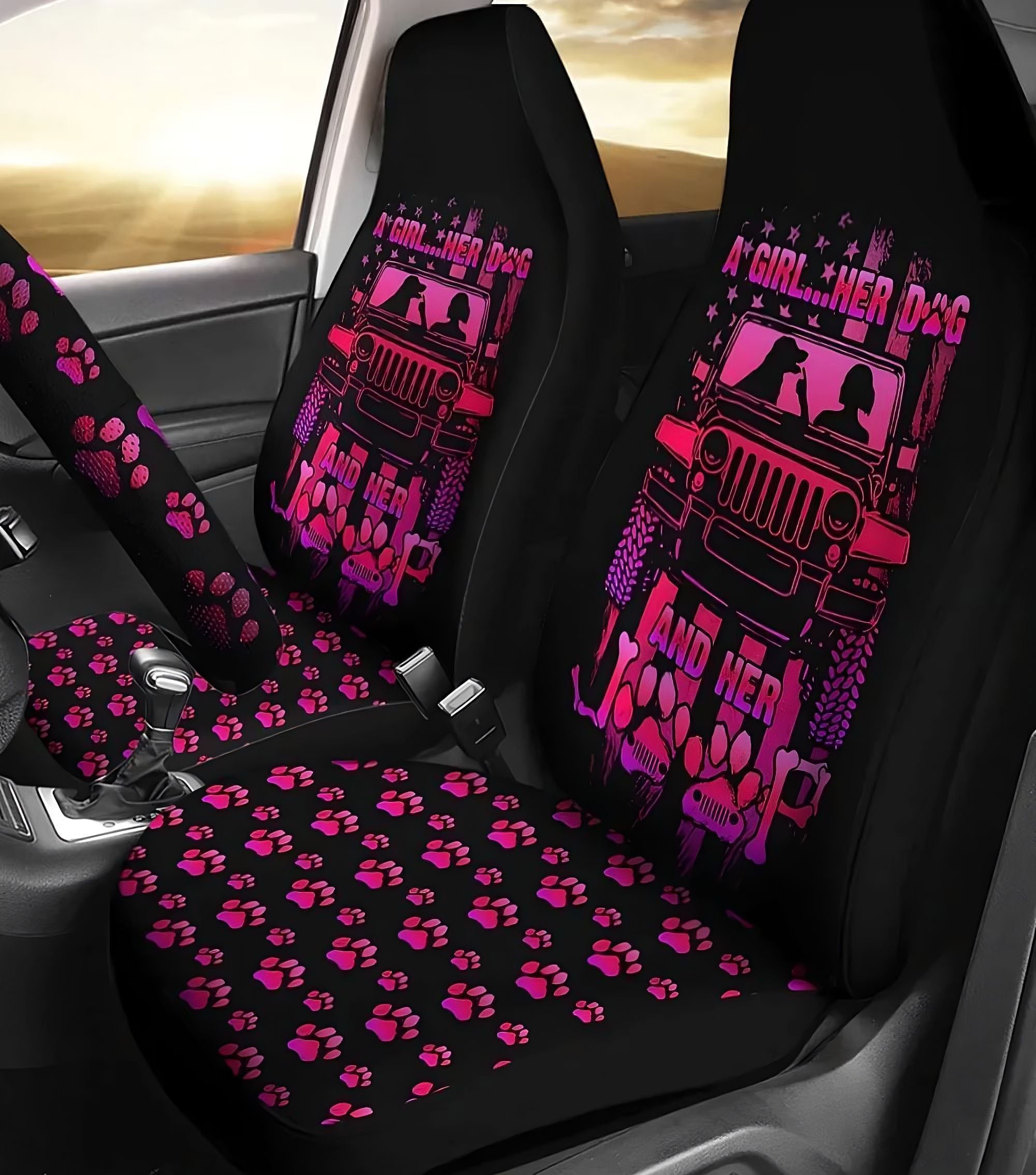 a-girl-her-dog-and-her-jeep-automotive-car-seat-cover