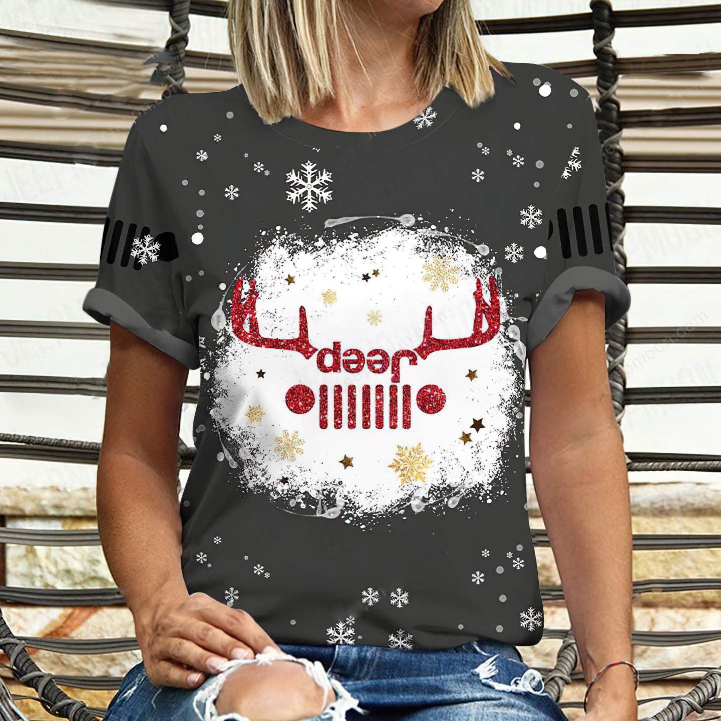 deer-jeep-christmas-t-shirt