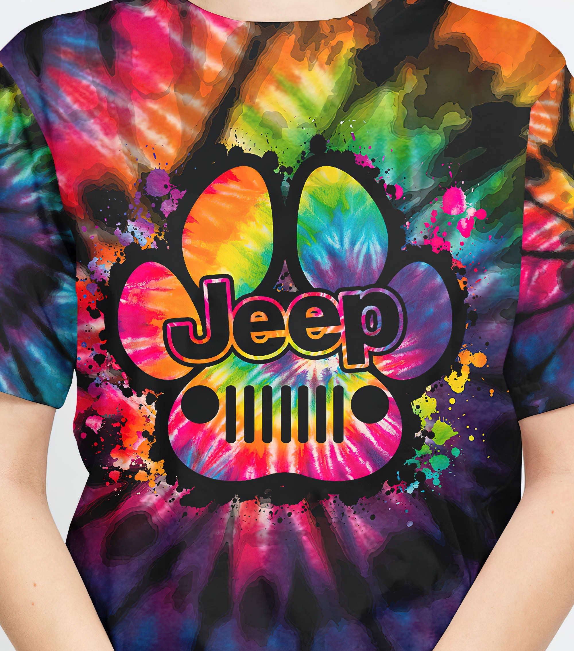 jeep-dog-paw-colorful-tie-dye-t-shirt