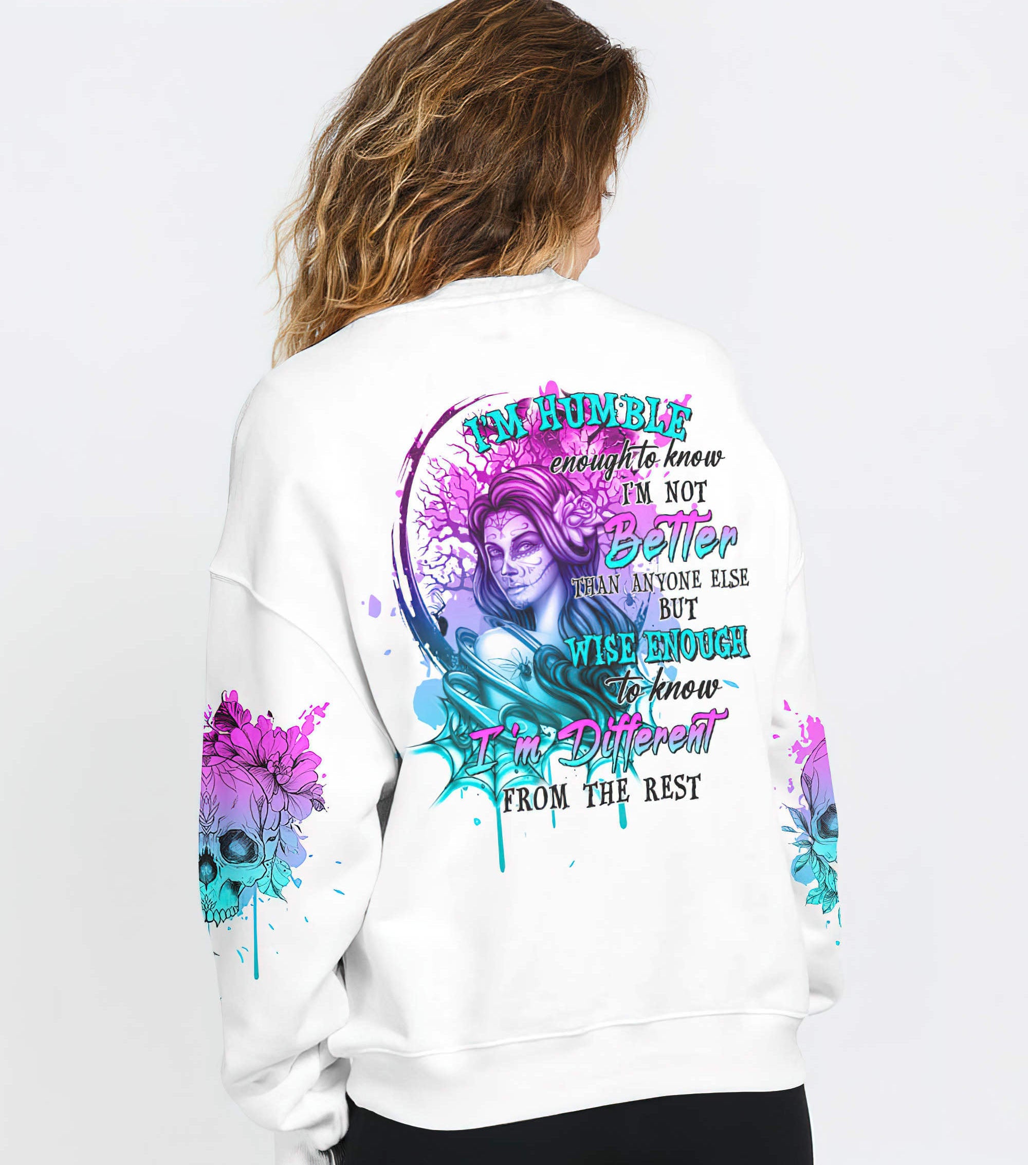 im-humble-enough-to-know-skull-girl-all-over-print-sweatshirt