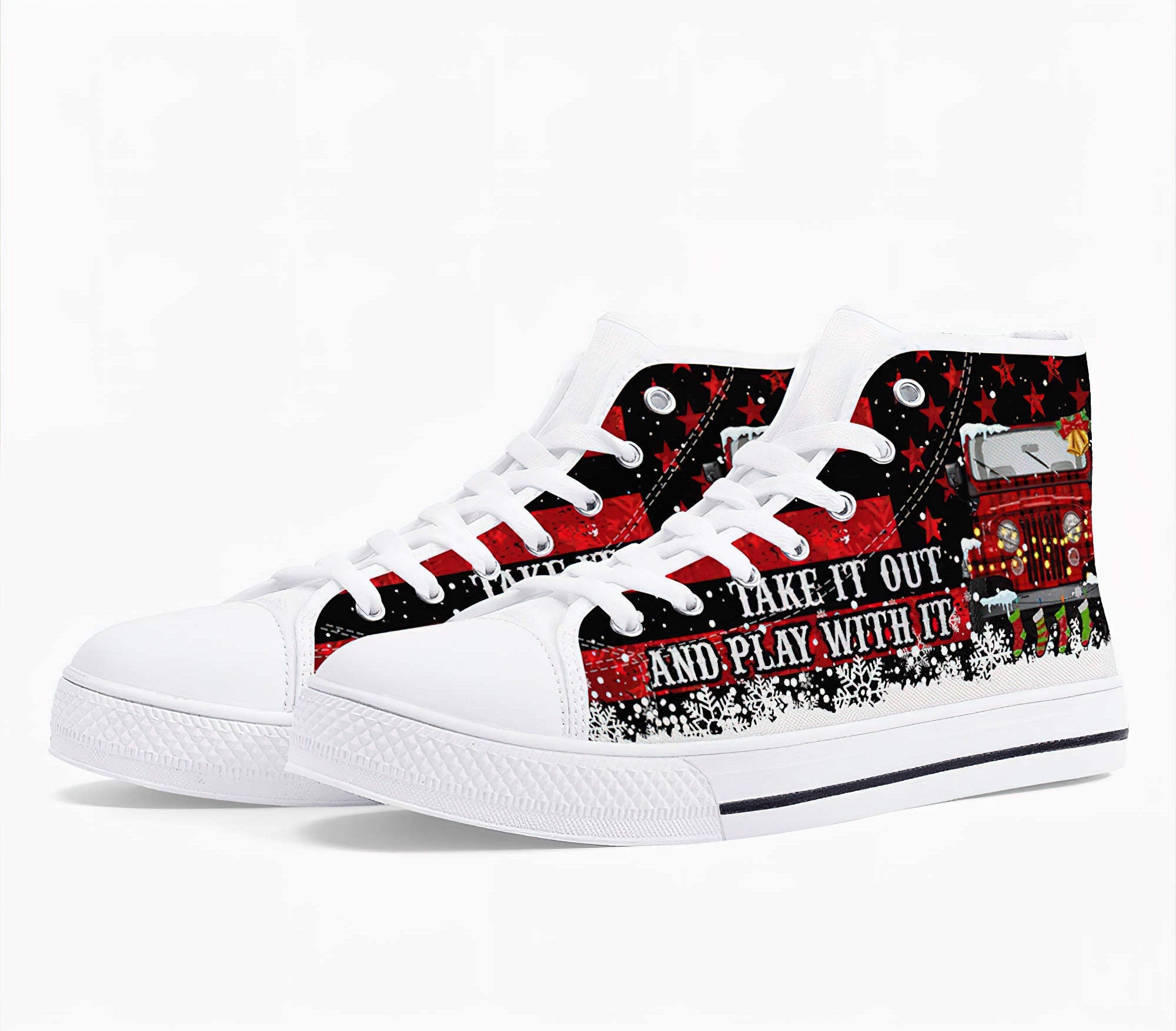 take-it-out-christmas-jeep-high-top-shoes