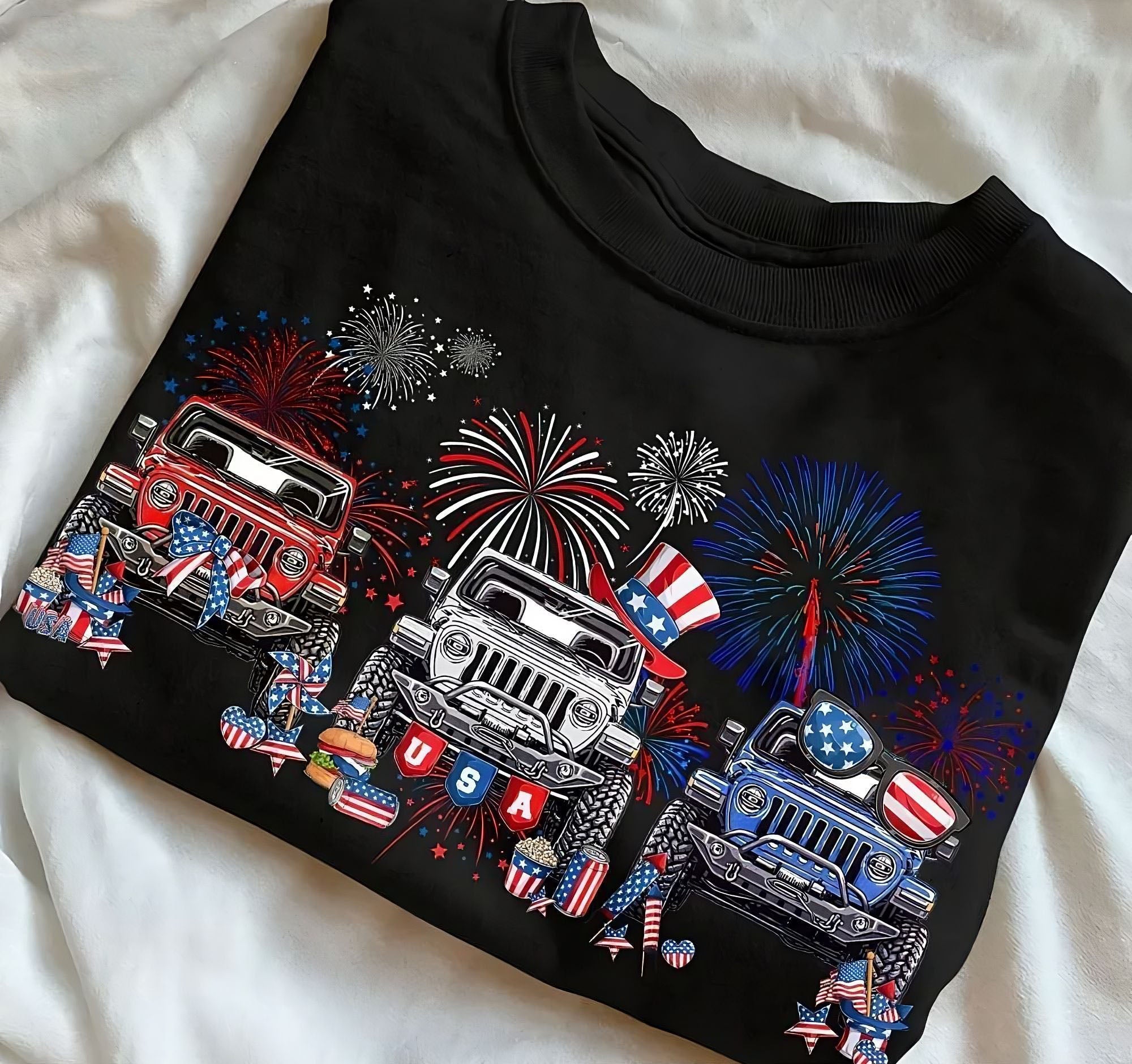 red-white-and-blue-jeep-1-sided-t-shirt