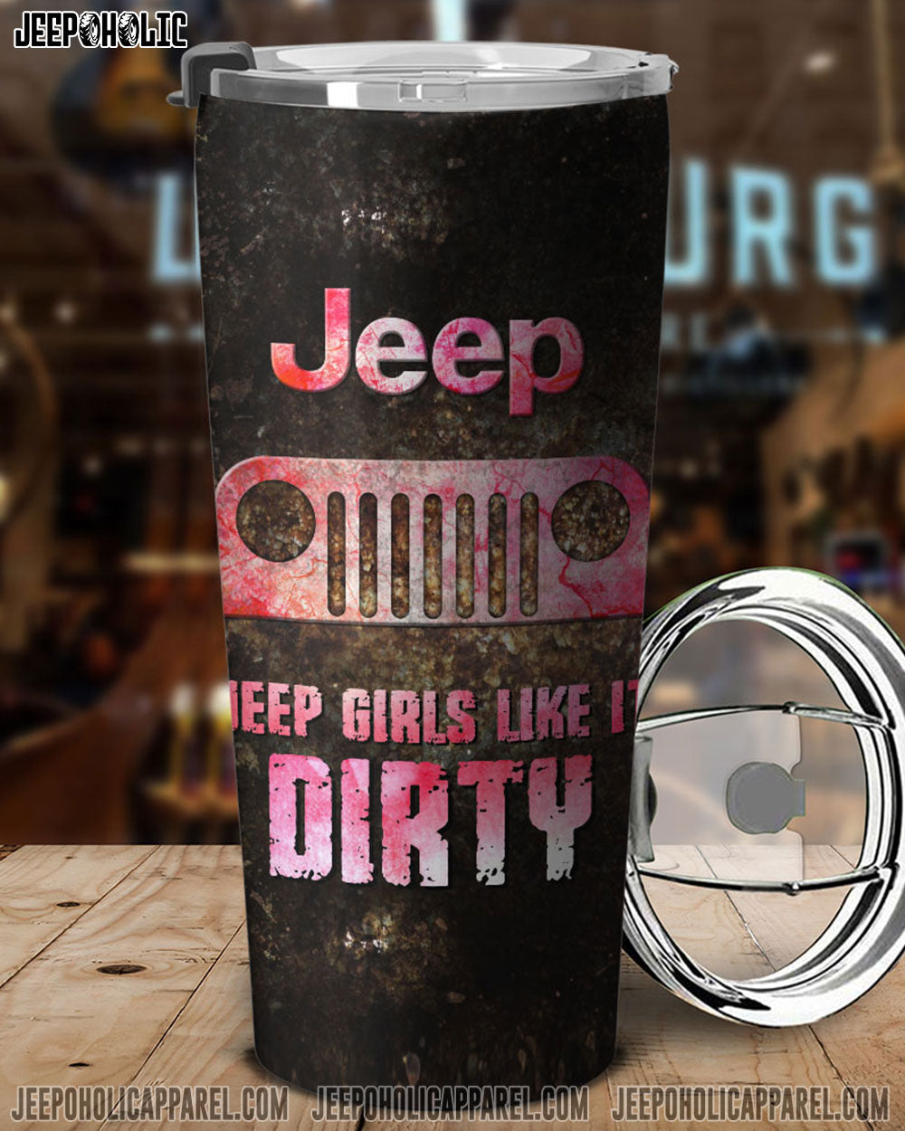 Personalized Jeep Girls Like It Dirty Tumbler