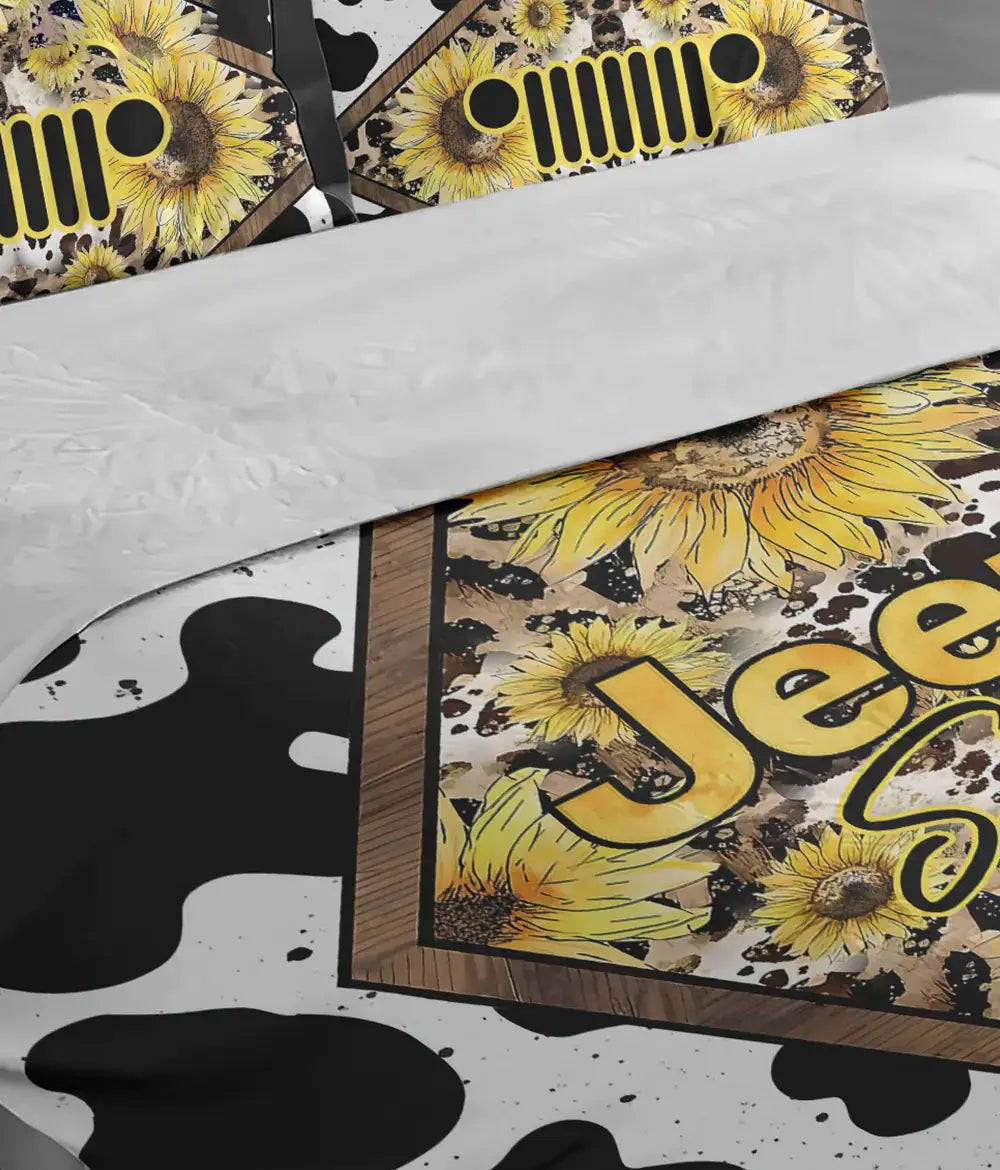 jeepsy-soul-sunflower-cowhide-bedding-set