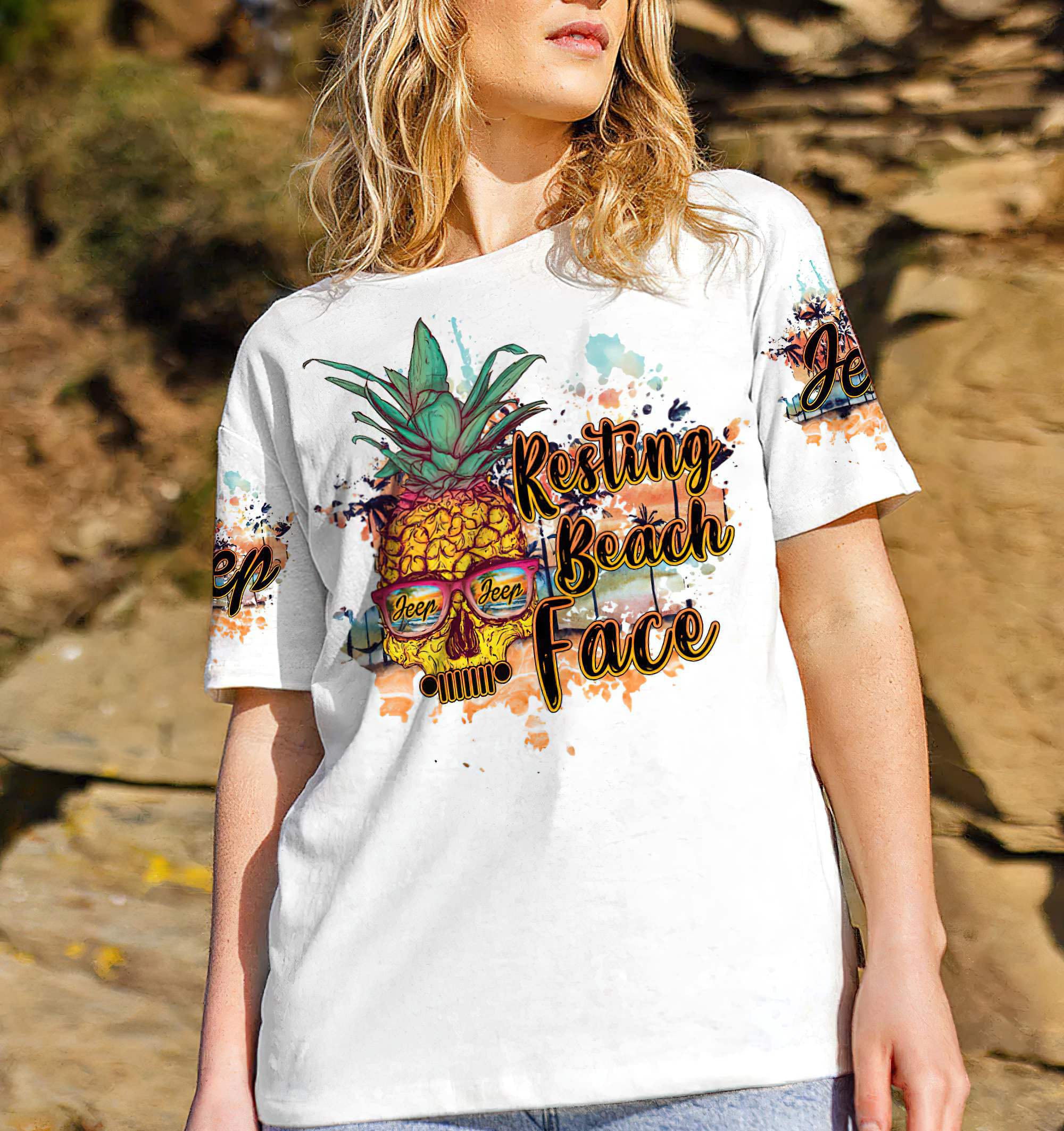 resting-beach-face-jeep-pineapple-all-over-print-t-shirt