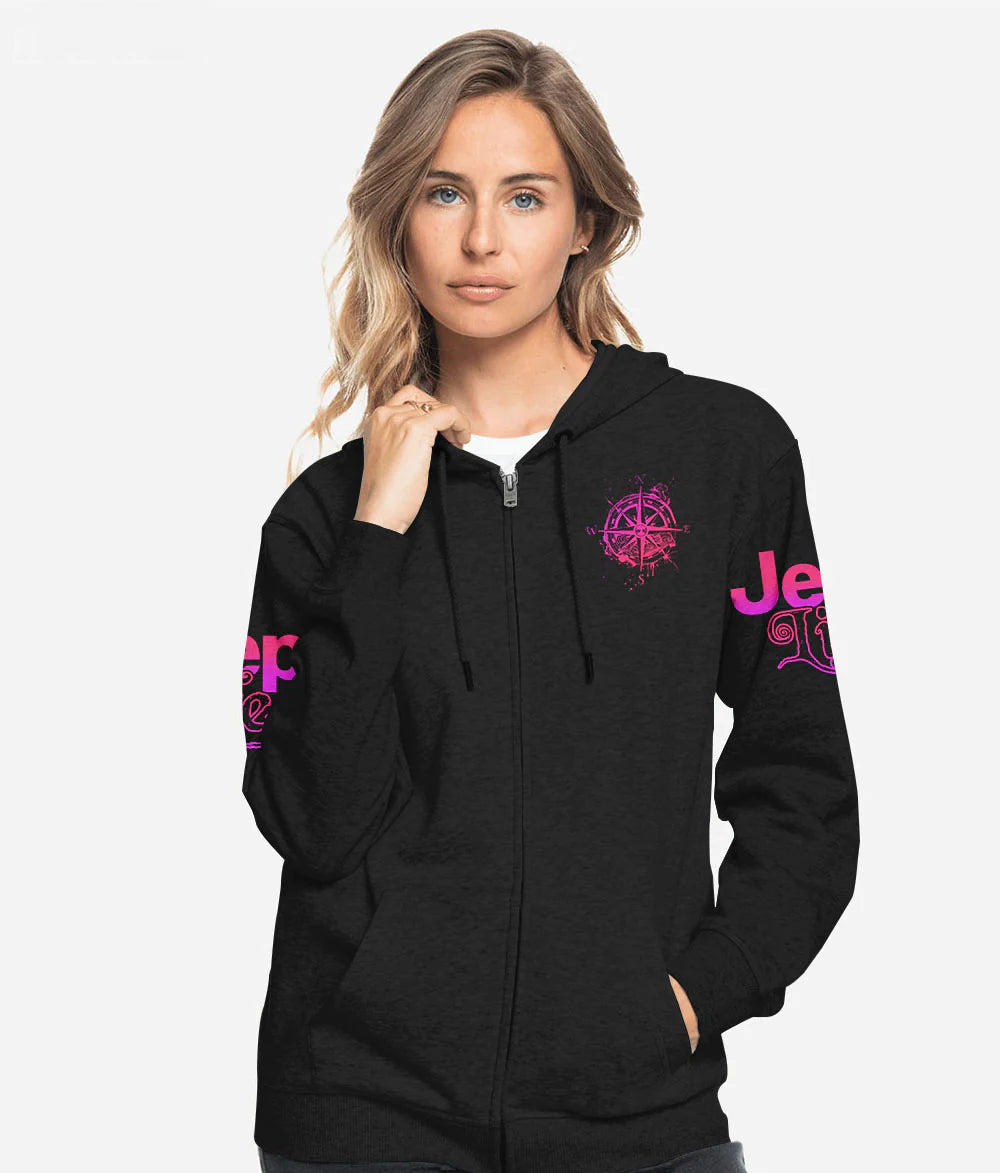 jeep-life-compass-pink-flag-hoodie