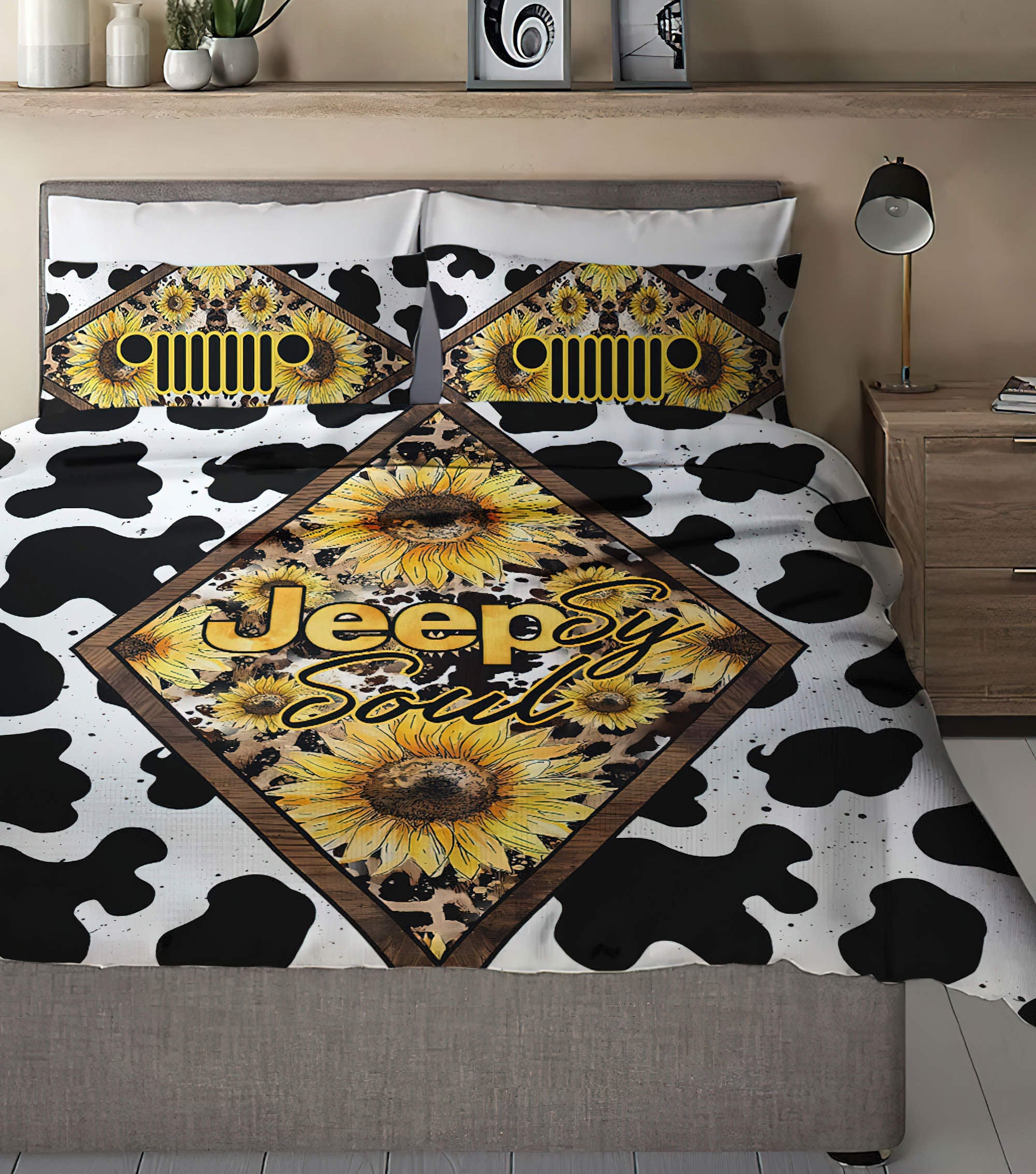 jeepsy-soul-sunflower-cowhide-bedding-set