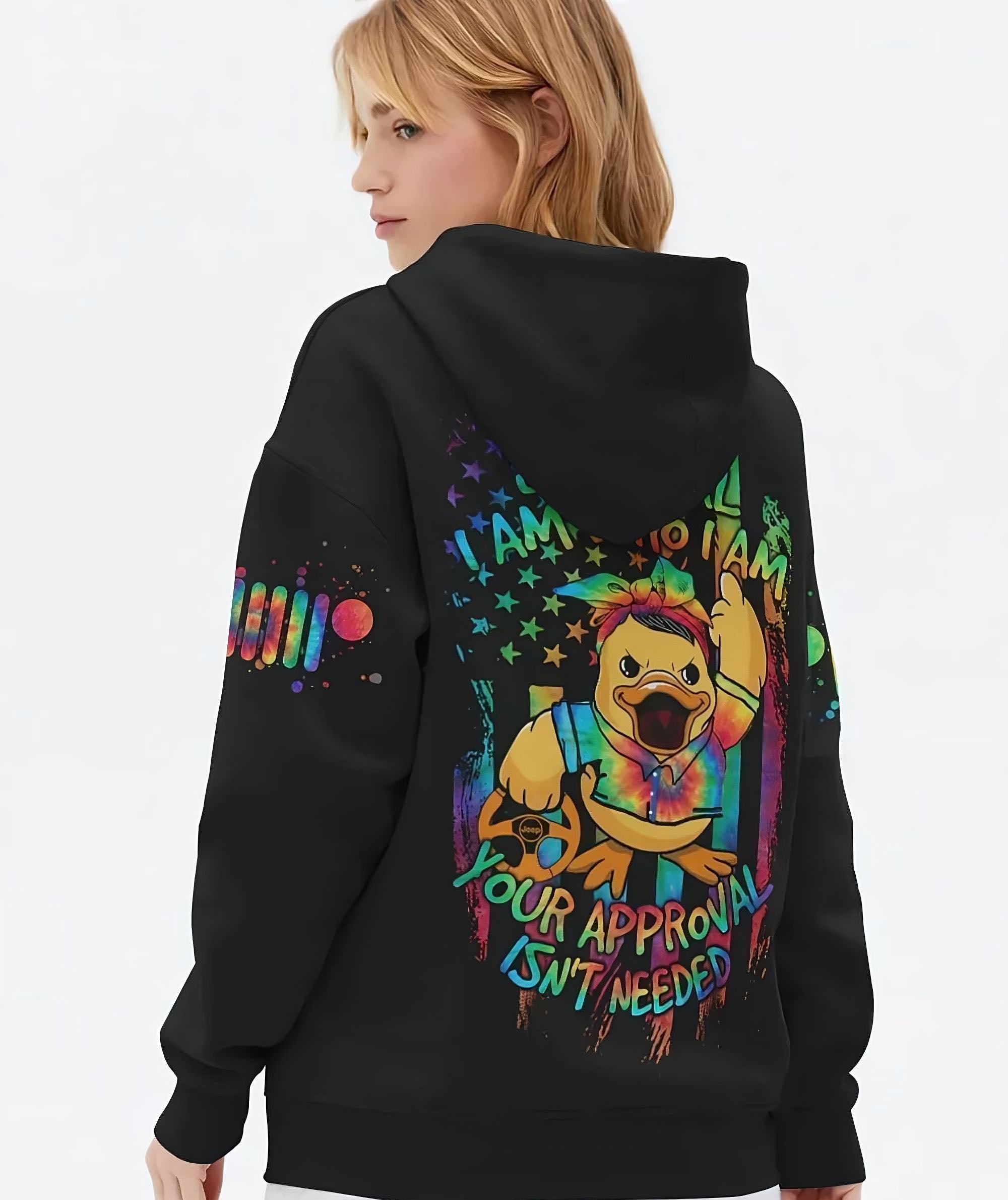 jeep-girl-i-am-who-i-am-duck-tie-dye-all-over-print-hoodie