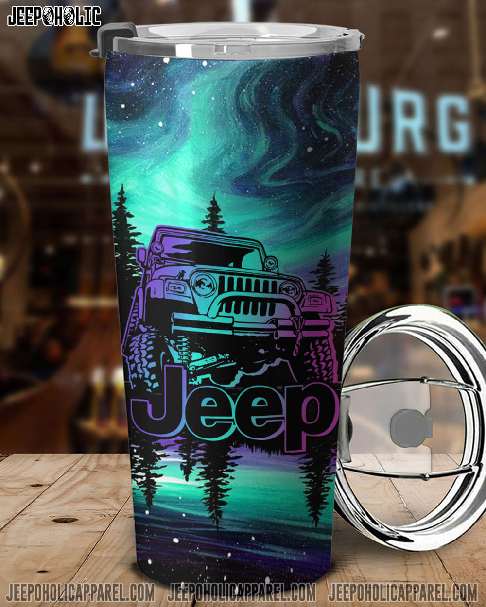 Personalized Jeep Painting Forest Tumbler