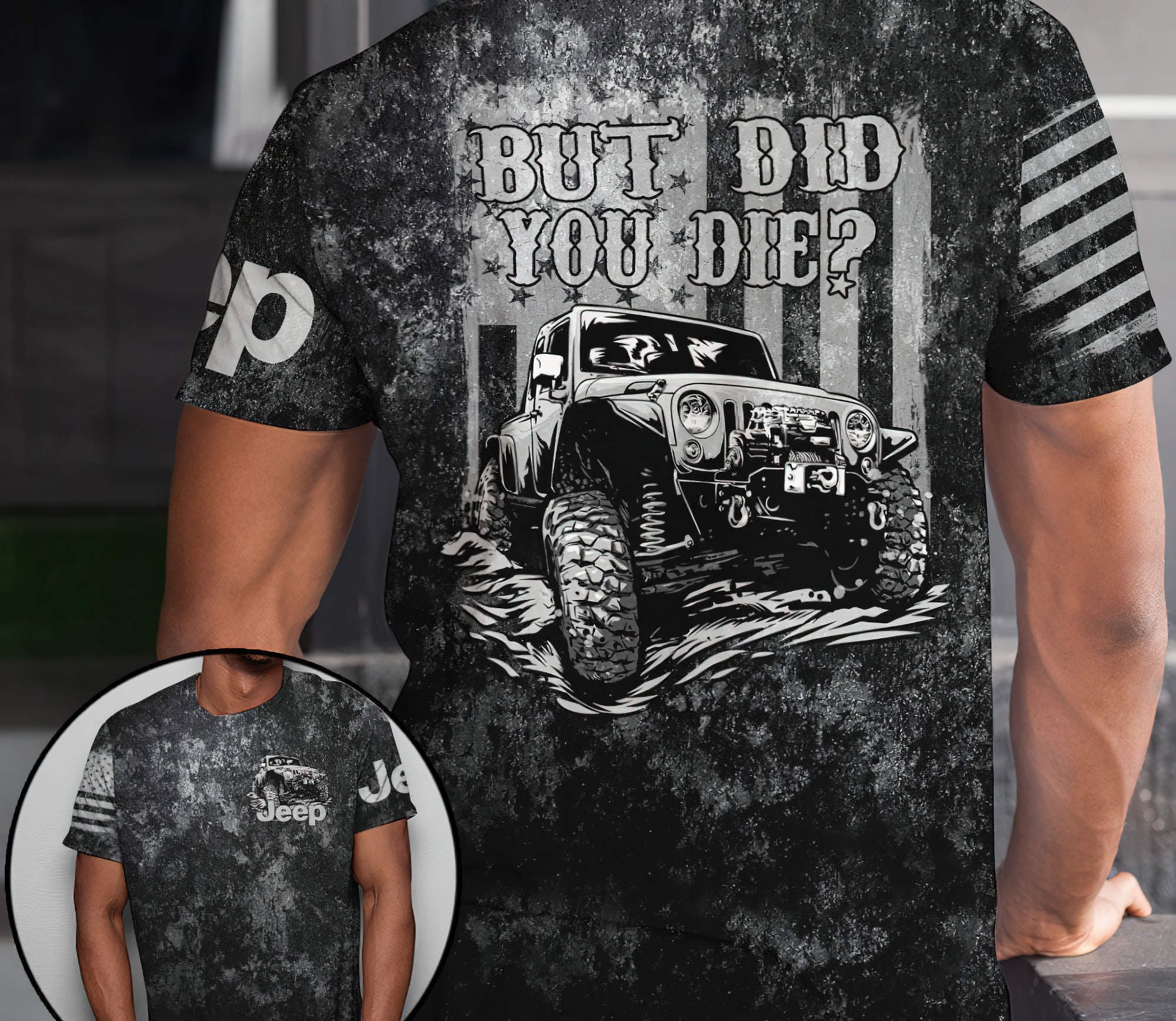 but-did-you-die-jeep-full-bw-t-shirt