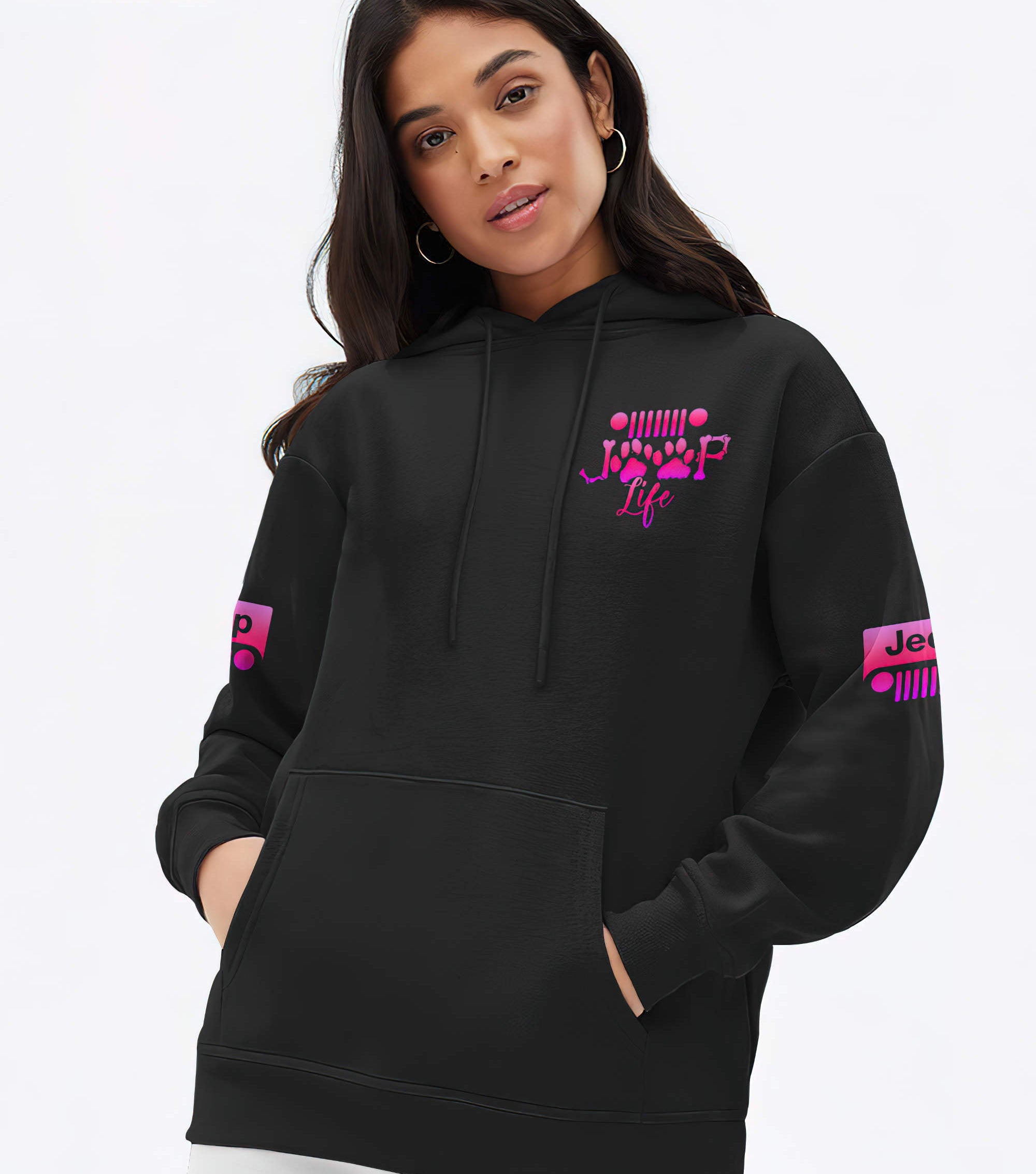 jeep-and-dogs-make-me-happy-pink-flag-hoodie