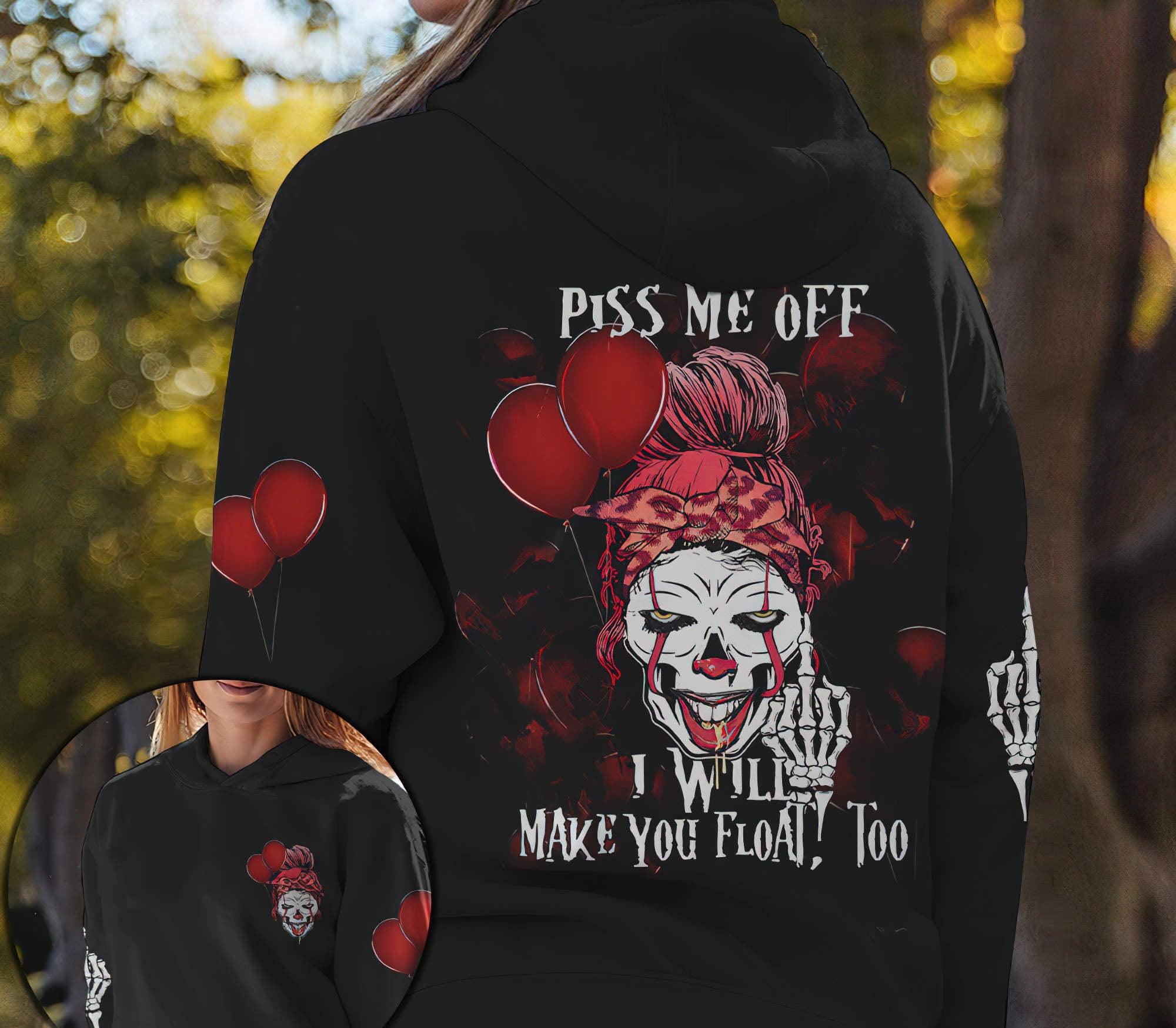 Piss Me Off I Will Skull All Over Print 1 Hoodie