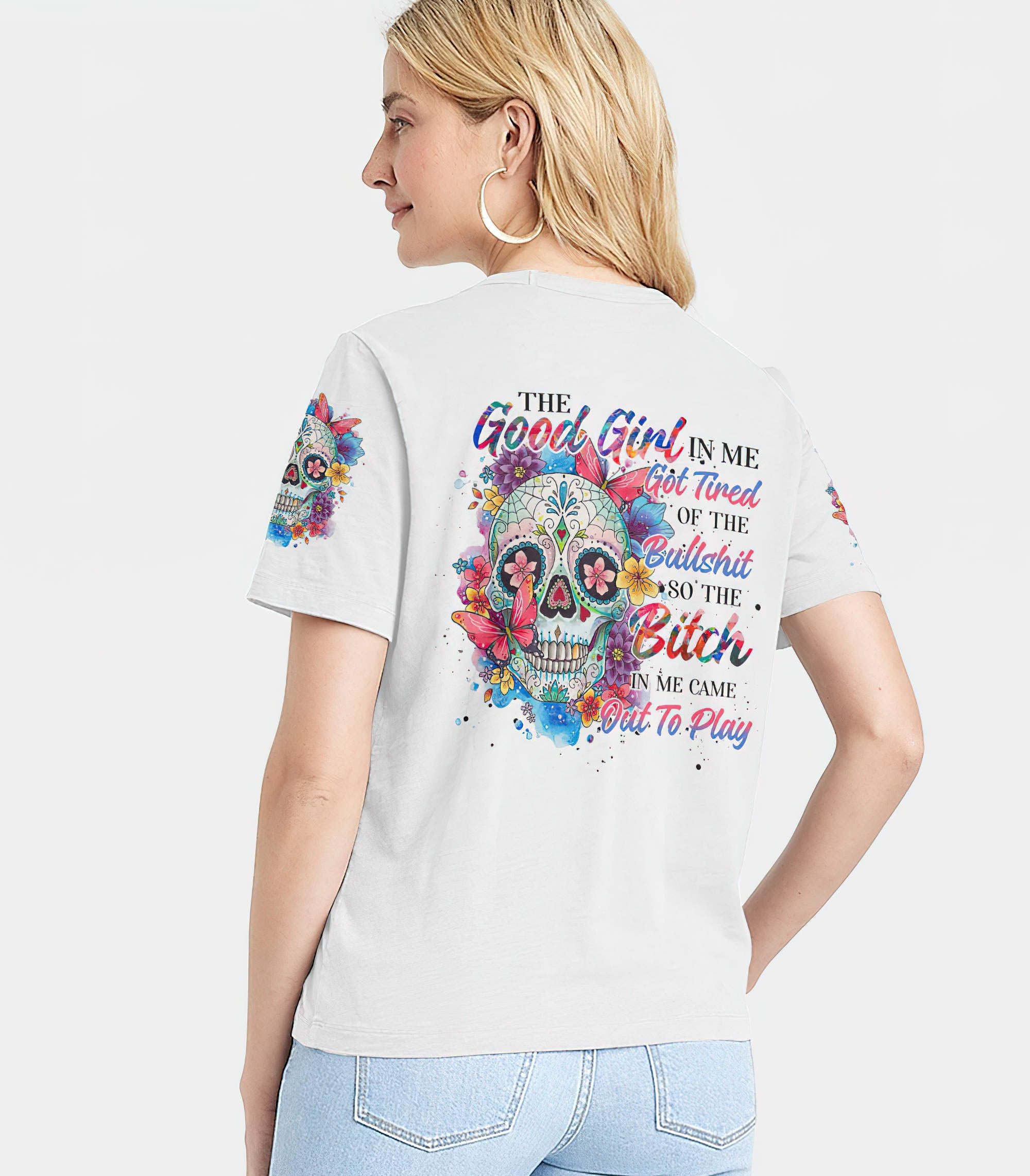 the-good-girl-in-me-flower-skull-all-over-print-women-v-neck-t-shirt