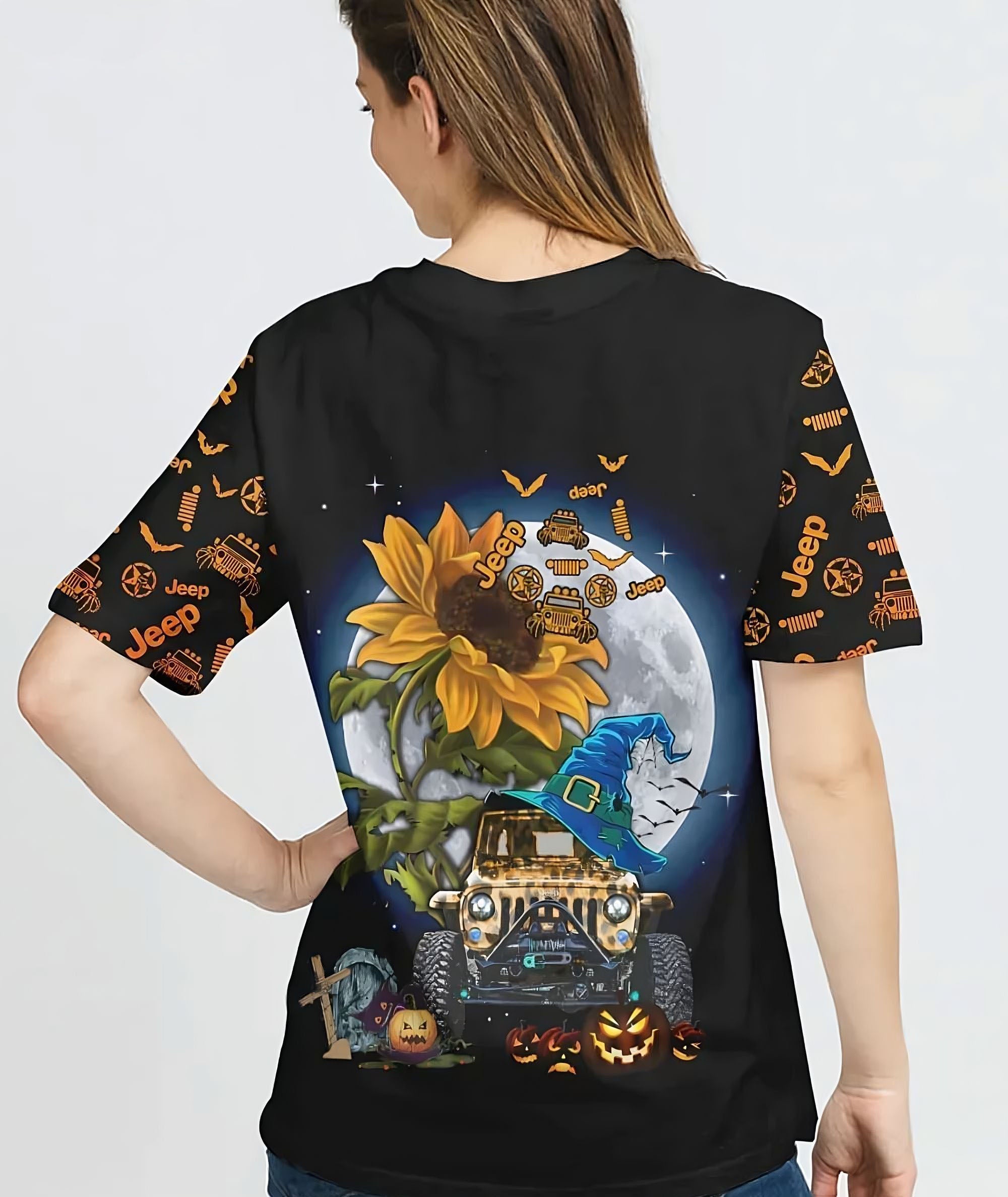 jeep-girls-sunflower-halloween-all-over-print-t-shirt