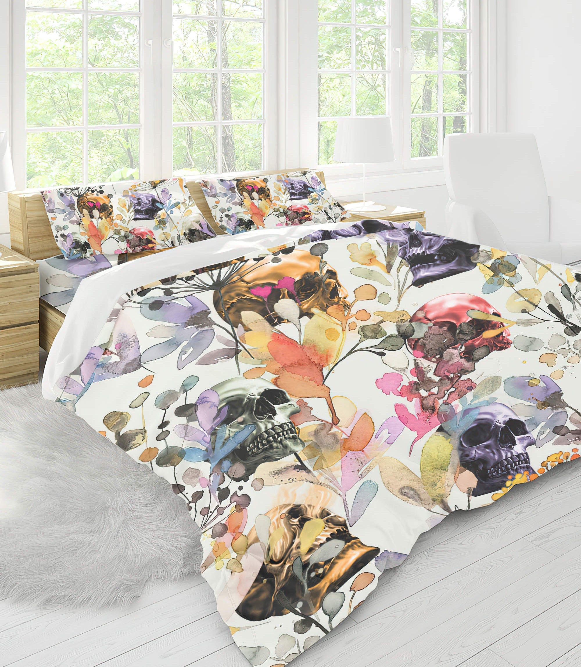 wild-grasses-colorful-skull-bedding-set-bedding-set