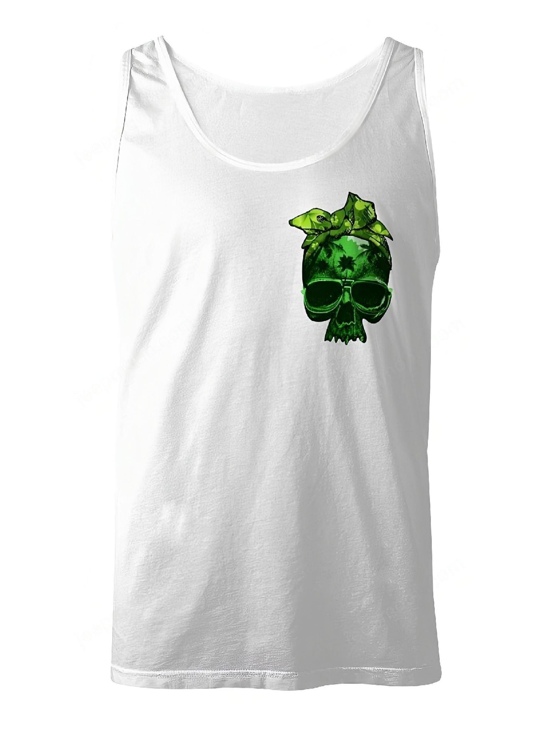 patricks-day-skull-tank-top